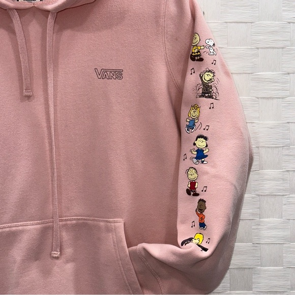 Vans x Peanuts Collab Womens XL Hooded Sweatshirt Pink Graphic Long Sleeves - Picture 7 of 16